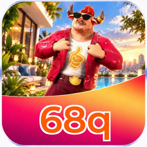 Interface da plataforma 68q mostrando slots populares e bônus de boas-vindas